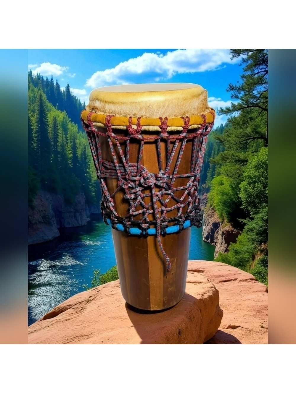 Handcrafted Ashiko 10 In Natural Head Drum with Gig Bag